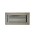 thumbnail image 1 of Floor Vent Cover / Register 4” x 10” with Damper – Outer Size 6” x 12”, 5mm Thick Decorative Cast Aluminum, Powder Coated, Repaintable – Modern Linear Design VR109 for Floors, Walls & Ceilings, 1 of 9