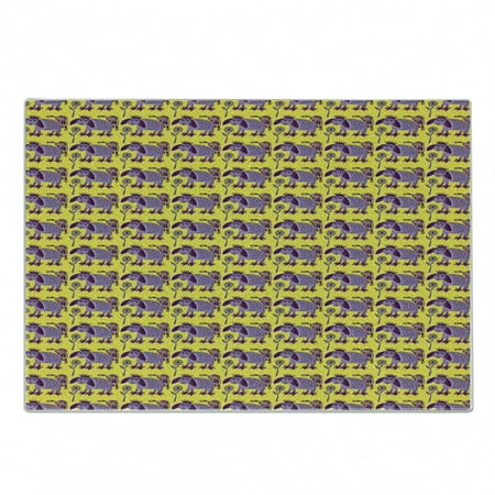 

Folk Art Cutting Board Ukrainian Karakoko Abstract Animal Repetition with Flower Decorative Tempered Glass Cutting and Serving Board in 3 Sizes by Ambesonne