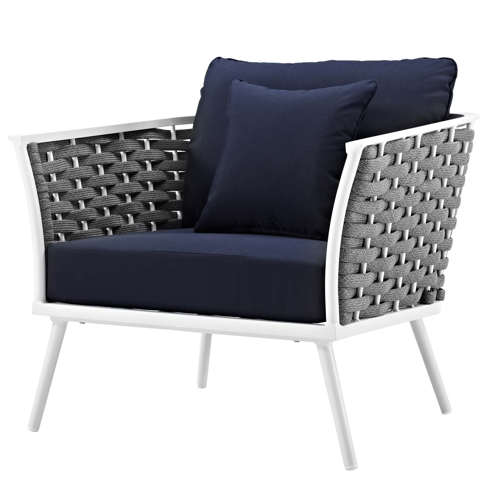 Contemporary Modern Urban Designer Outdoor Patio Balcony Garden Furniture Side Dining Armchair