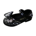 thumbnail image 2 of Girls Dance Shoes, Sparkling Rhinestone & Bow Ballet Flats for Performance, Lightweight & Flexible Sole for Recital & Party Play Black 31, 2 of 3