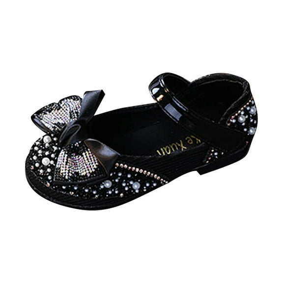 Girls Mary Jane Shoes Casual Colorful Diamond Bow Dance Shoes For Children, Performance Shoes