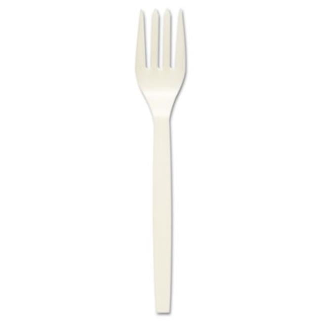 Perk Plastic Fork Heavy-Weight White PK56391 