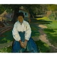 thumbnail image 2 of Konrad Krzyżanowski 17x15 Black Ornate Wood Framed Double Matted Museum Art Print Titled - Peasant Woman (Of Ukrainian Descent) (1909), 2 of 5