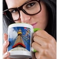 thumbnail image 2 of 3drose, Boudhanath Stupa, Kathmandu Valley, Nepal, 15oz Two-tone Green Mug, 2 of 6