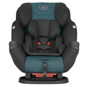 Angle View: Evenflo Symphony Sport All-in-One Booster Car Seat, Solid Print Blue Horizon