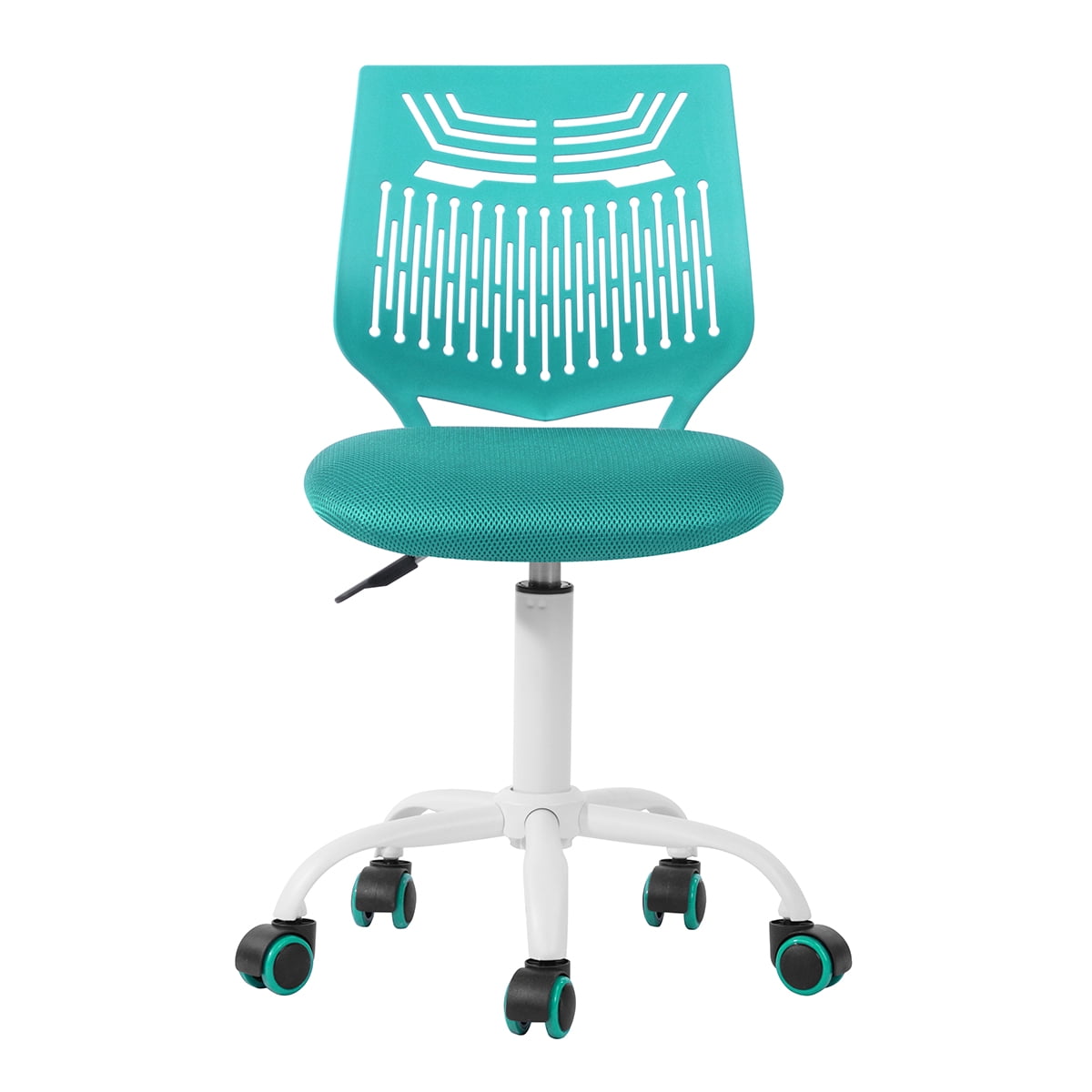 Armless Desk Chair, Adjustable Swivel Low Back Task Chair with Rolling Wheels, Ergonomic Mesh Study Chair for Kids Teens & Adults