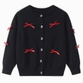 thumbnail image 2 of Gibobby Sweater Toddler Boys Girls Crewneck Cardigan Sweaters Long Sleeve 12 Months 2t 3t 4t Kids Button Cotton School Uniform Knit Tops Outwear(1-2 Years,Black), 2 of 5