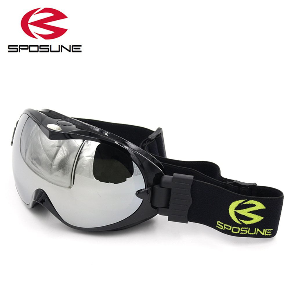 SPOSUNE Ski Goggles Dual Layers Lens Design Anti-Fog UV Protection for Men Women 