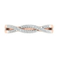 thumbnail image 3 of 10K Rose Gold Diamond Twisted Wedding Band Ring (0.13 Carat) (Ring Size 6), 3 of 6