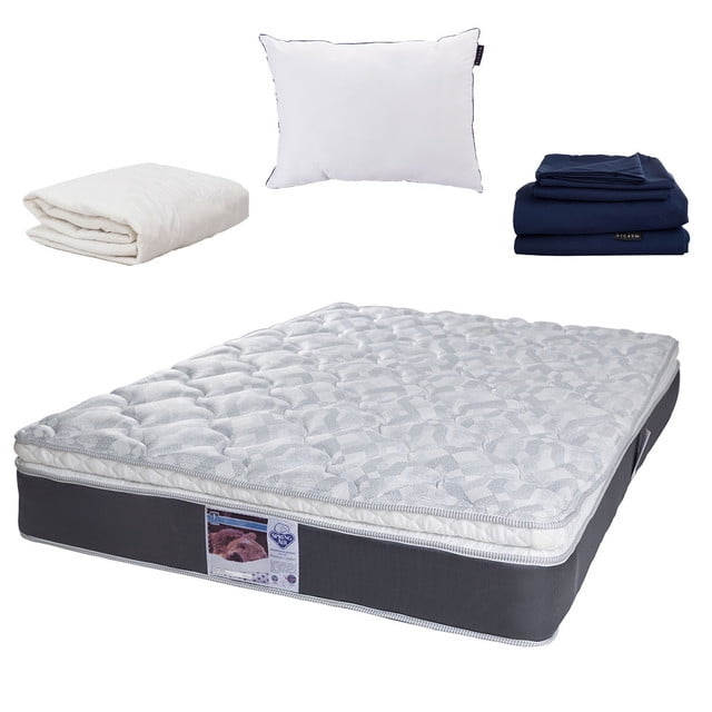 Colchón Queen Size + Almohada One + Sábanas Softy + Protector de Colchón Spring Air Marte