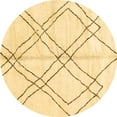 thumbnail image 1 of Ahgly Company Indoor Round Solid Brown Modern Area Rugs, 5' Round, 1 of 4