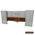 thumbnail image 4 of GOF 2 Person Workstation Cubicle (5.5’D x 12’W x 6’H) / Office Partition, Room Divider (72"H Cubicle with Desk, Artisan Grey), 4 of 5