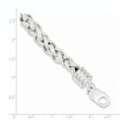 thumbnail image 3 of White Sterling Silver bracelet Chain style Fancy 7.75 in 9 mm, 3 of 3