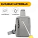 thumbnail image 4 of Bolsa de hombro mini gris para hombres y mujeres, bolsa impermeable pequeña para viajes y senderismo, para teléfono casual, 4 of 6