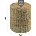 thumbnail image 3 of 2 Pack Pouf Ottoman,Natural Seagrass Foot Stool,Hand Weaving Round Ottoman,for Living Room,Leisure Ottoman, 3 of 12