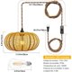 thumbnail image 2 of Lámparas Colgante de Ratán, Luces Colgantes con Cable de Enchufe 4.5M Cordón de Cuerda de Cáñamo, Lamparas Colgantes de Interior para Dormitorio Sala de Estar Boho (Bombilla Incluida) (Enchufe), 2 of 8