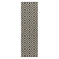 thumbnail image 6 of Surya  Alfresco Round Machine Made Geometric Area Rug - Black & Cream - 8'9in. Round, 6 of 11