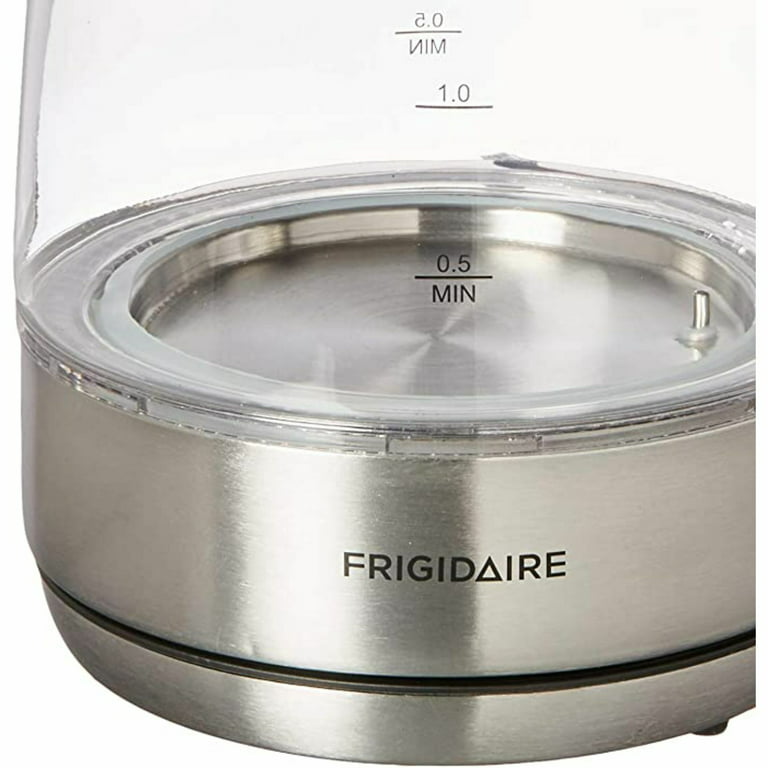 Frigidaire Retro Porcelain Electric Water Kettle with Thermometer, 1.79-Qt., Black (EKET125-BLACK)