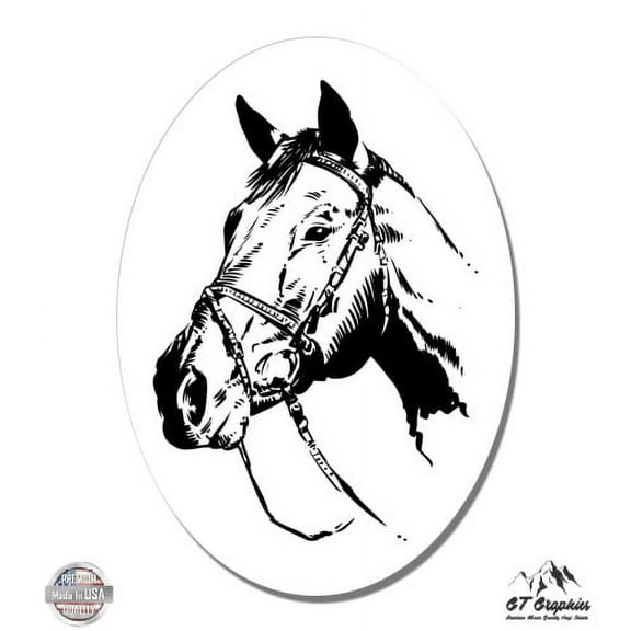 Horse Equestrian - 3" Vinyl Sticker - For Car Laptop I-Pad Phone Helmet Hard Hat - Waterproof Decal