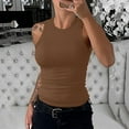 thumbnail image 4 of Tank Top For Women Women Tank Top Sleeveless Basic Cami Top Shirt Slim Knit Ribbed Racerback Blouse, 4 of 9