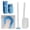 White, variant on SHegdu Disposable Toilet Brush Wall Mounted Scrubbing Cleaning Wand Long Handle with Holder 36 Refills for Bathroom Deep Cleaning Hygiene (Pink)