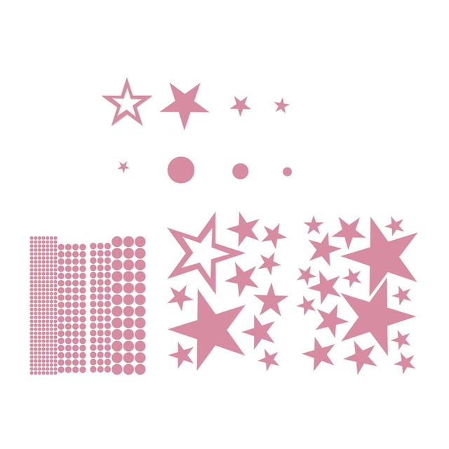 Bearachild 435 piezas pegatinas luminosas fondos de pantalla fluorescentes estrellas papel adhesivo PVC Pasters tema autoadhesivo calcomanías de Decoración del hogar 77GProsa435pcs