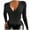 Black, variant on LYXSSBYX Womens Tops Long Sleeve Clearance Sale Fashion Women V-Neck Solid Long Sleeve Cross Knitt Sweaters Pullover Slim Tops