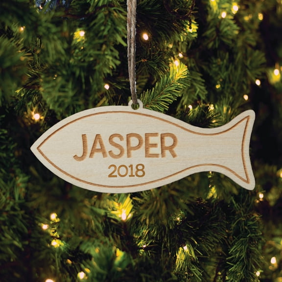 Personalized Sweet Kitty Wood Christmas Ornament