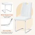 thumbnail image 5 of StnTalk Modern Dining Chairs Set of 4, White Dining Chairs with Thick Cushions, Faux Leather Kitchen & Dining Room Chairs with Backrest and Metal Legs for Dining Living Room, Easy to Assemble, 5 of 7