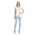 thumbnail image 5 of KOGMO Womens Short Sleeve Solid Basic Tunic Top Tee with Side Shirring, 5 of 7