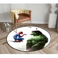 thumbnail image 1 of DEYOU spider man Round Area Rugs Diameter 4 x 4ft Floor Carpet Mat for Living Dinning Room Bedroom Kitchen Hallway Office Decor, 1 of 5