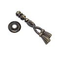 thumbnail image 4 of Utopia Alley Draper Cabinet Ring Pull Knob - Decorative Cabinet Drop Pull Knobs for Cabinets and Drawers - Vintage Cabinet Hardware with Hand Finished Antique Brass - Metal Drawer Pull Knobs 2.7", 4 of 7