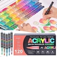 thumbnail image 3 of Straight Liquid Acrylic Markers 12 Colors Flexible Soft Brush Tip Brush Acrylic Paint Pen for DIY Craft Projects, 3 of 5