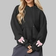 thumbnail image 3 of Fashion Hoodie for Womens Plus Size Pullover Casual Printed Round Neck Long Sleeved Loose Hooded Sweatshirts, 3 of 6