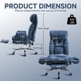 thumbnail image 3 of Big and Tall  Office Chair with Adjuatable Armrests and Headrest, Ergonomic High Back  Cross Legged Office  Chair ,Reclining  Office Chair With Footrest, Computer chair, Criss Cross Design,Blue, 3 of 7