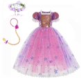 thumbnail image 1 of Vestido de princesa Rapunzel para niños de Disney, disfraz de Carnaval enredado para fiesta de cumpleaños para niñas pequeñas, disfraz de Halloween 140 9-10T Gao Jinjia LED, 1 of 2