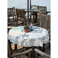 thumbnail image 2 of Outdoor Tablecloth with Umbrella Hole for Patio/Picnic/Party/Camping, Coastal Octopus Waterproof Table Cloth Round Cover Washable, Ocean Nautical Seashells Coral Conch (Dia 60"), 2 of 9