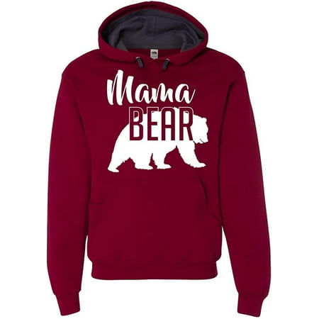 Custom Apparel House Mama Bear Hoodie Mom Women Soft Hoodie Adult Unisex XXX-Large Cardinal