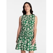 Time and Tru Women's Smocked Sleeveless Mini Dress, Sizes XS-XXXL