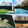 thumbnail image 6 of 4ft x 50ft Green Privacy Fence Screen Heavy Duty Chain Link Mesh Outdoor Shade Cover 90% Blockage, 6 of 6