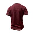 thumbnail image 2 of Hanerdun Men Casual T-Shirts Male Short Sleeve Tops Crew Neck Blouse Red S, 2 of 5