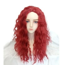 Long Red Curly Wig Halloween Cosplay Party Costume Wig