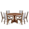 thumbnail image 7 of East West Furniture Irving 7-Piece Modern Dining Table Set in Walnut Finish, 7 of 7
