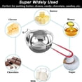 thumbnail image 3 of pot/bol à Fondre de 600 ml - Pot à Fondre avec double Bec - Acier Inoxydable de Haute Qualité - pour Chocolat, Sucre, Beurre et Bougies, avec Poignée Résistante à la Chaleur, 3 of 4