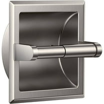 Matte Black Toilet Paper Holder with Mounting Bracket, Black Recessed Toilet Paper Holder Wall Mount Made of Metal, Bathroom Toilet Paper Wall Holder