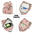 thumbnail image 5 of FORMRS Mini Backpack Purse for Women Travel Daypack Casual Shoulder Bag, White Gingerbread Houses, 5 of 7