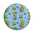 thumbnail image 3 of Spare Tire Cover, Sunflowers And Bees Wheel Cover Tire Covers for Trailers Car Truck Camper Universal Tire Covering Fits Diameter 16 inch, 3 of 7