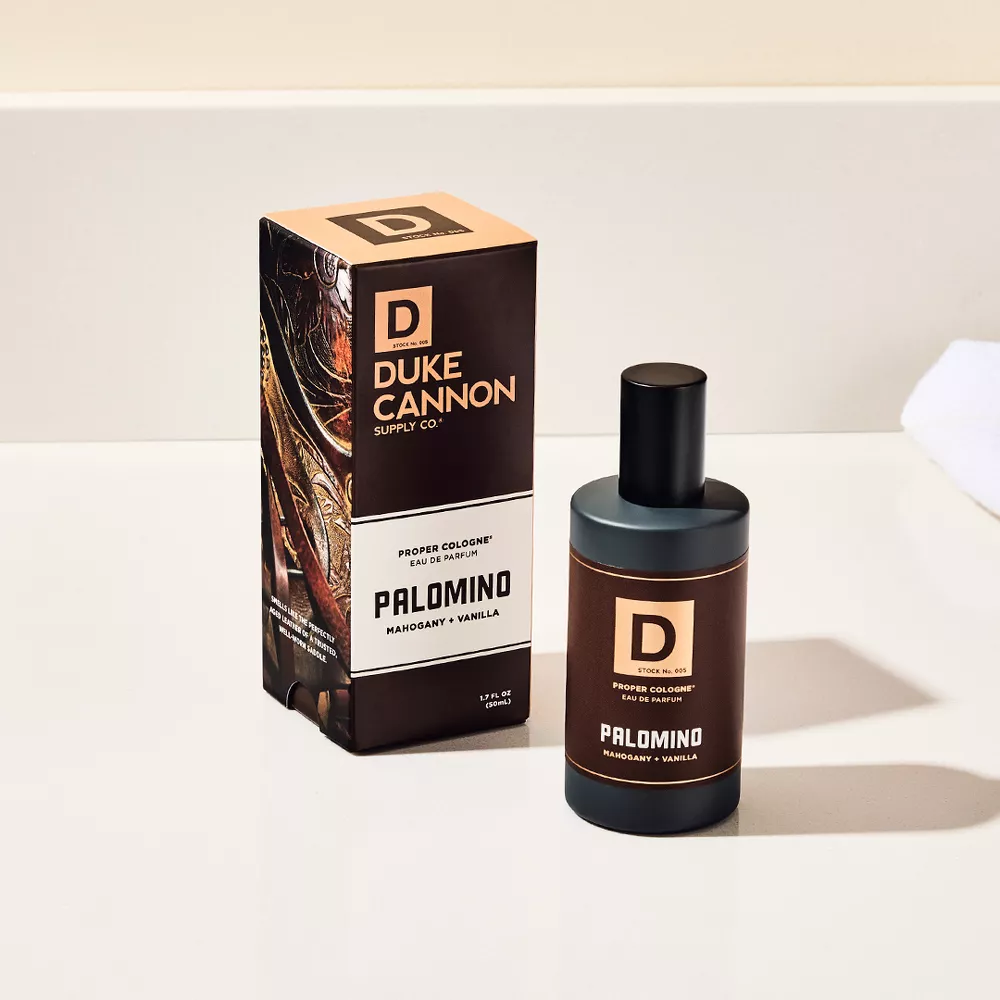Duke Cannon Supply Co. Proper Cologne Palomino Scent, Mahogany & Vanilla, 1.7 fl oz