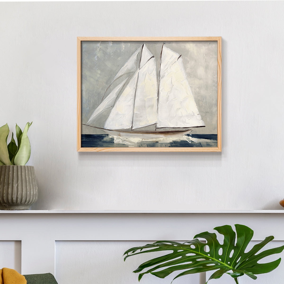 Setting Sail by Sally Swatland - Restickable Framed Giclée Print