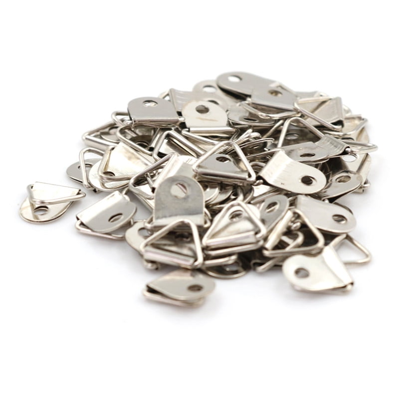 50Pcs Silver Triangle Mirror Hangers Strap D-Ring Hanging Picture Frame HoF2 50Pcs Silver Triangle Mirror Hangers Strap D-Ring Hanging Picture Frame HoF2